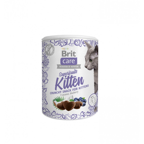 Ласощі для кошенят Brit Care Cat Snack Superfruits Kitten, курка, кокос і чорниця 100г