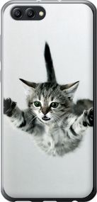 Чехол на Huawei Honor V10 / View 10 Летящий котёнок "2322u-1579-17620"
