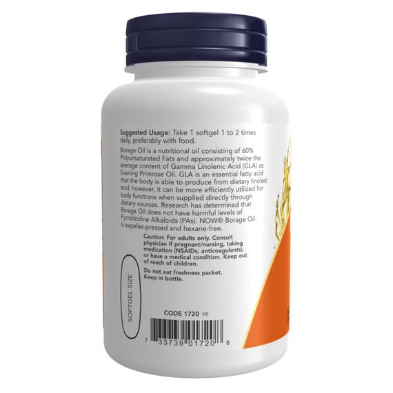 Borage Oil 1000mg - 60 sgels | Зображення 2