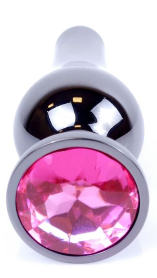 Анальний затор Boss Series - Jewellery Dark Silver BUTT PLUG Pink, BS6400053 Sex Aura | Зображення 1