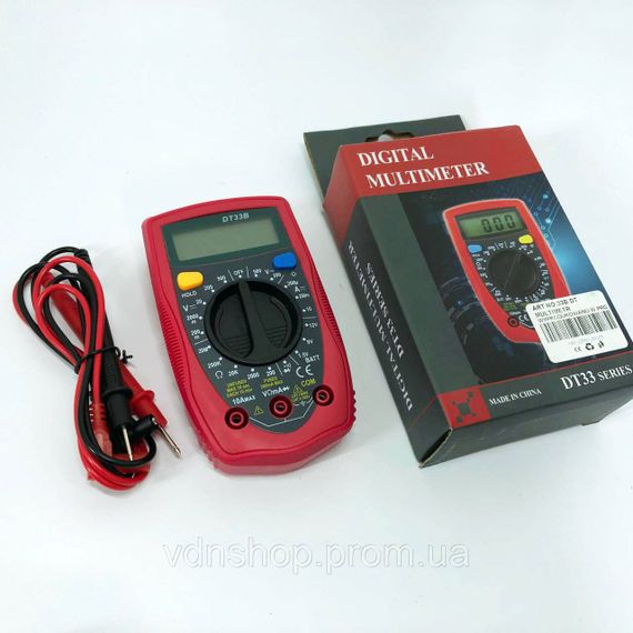 Мультиметр цифровий тестер амперметр 33, Цифровий вимірювач напруги та опору, Тестер професійний PR-72 | Зображення 7