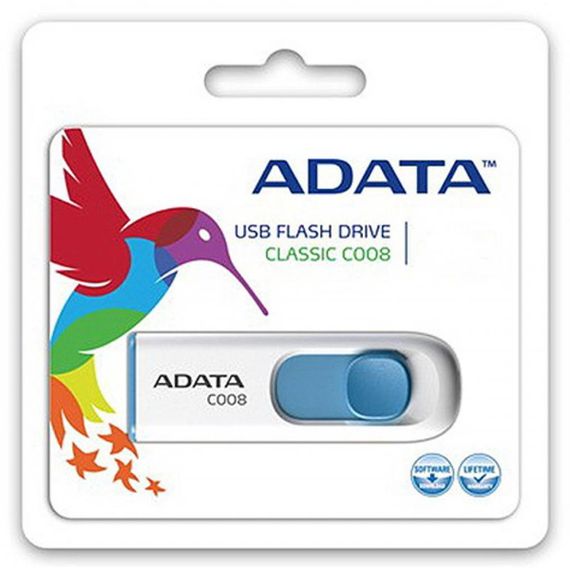 USB флеш накопичувач ADATA 32GB C008 White USB 2.0 (AC008-32G-RWE) | Зображення 4