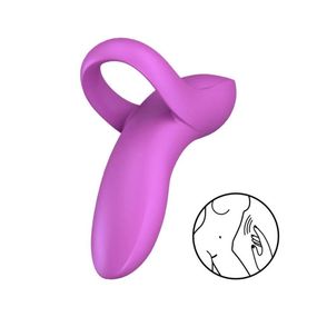 Вібратор на палець Satisfyer Bold Lover Dark Pink, гнучкий Sex Aura