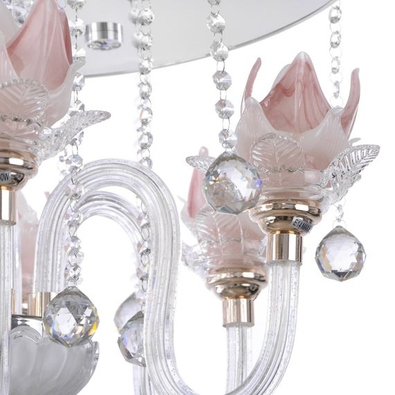 Люстра хрустальная флористика с подсветкой LED E14 40W PN (BCL-497S/6) | Зображення 1