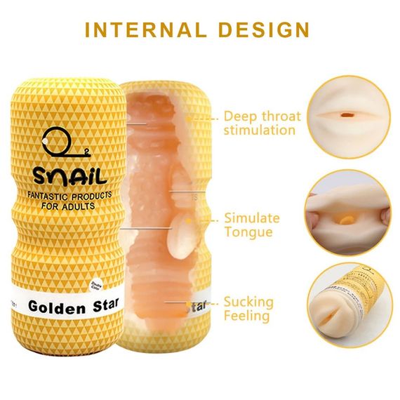 ТОП Мастурбатор чоловічий Snail чорний | Зображення 4