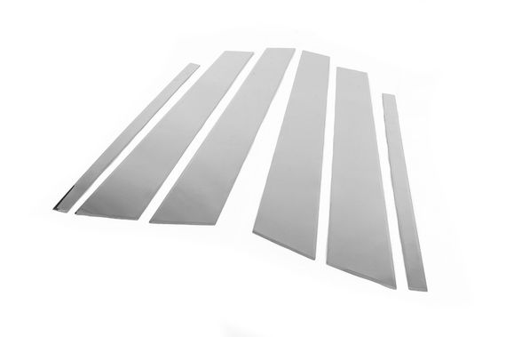 Накладки на дверні стійки (6 шт, нерж) для Volkswagen Golf 6 2008-2014 рр | Зображення 1