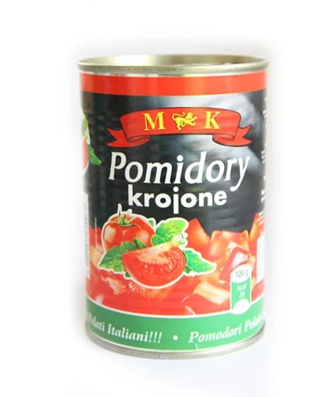 Томати (помідори) порізані очищені у власному соку консервований 400 г Польща M&K