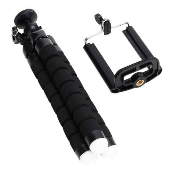 Міні-штатив тринога для телефону та камери 25 см Чорний