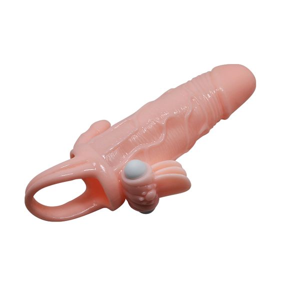 Насадка на член - Brave Man Vibrating Penis Sleeve Flesh | Зображення 5