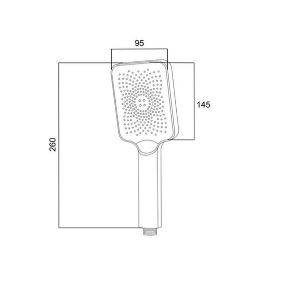 Лейка для ручного душа Lidz Niagara 33 145x95 мм прямоугольная LDNIA33CRM47556 Chrome | Зображення 1