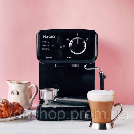Кофемашина домашняя MAGIO MG-962 1140 Вт, Кавоварка для справжньої кави еспресо, Кофемашина латте XP-22 | Зображення 5