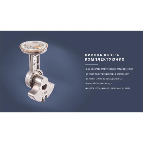 Компресор автомобільний "Вулкан" КА-В12122 150psi/25Amp/90л/клеми/шланг 7,5м з дефлятором/лixтар/2 циліндри (КА-В12122) | Зображення 1