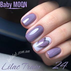 Гель-лак BABY MOON Lilac Train №24 пастельный фиолетовый, 6 мл