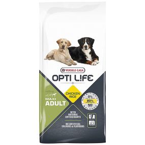 Сухой корм с курицей для собак крупных пород Opti Life Adult Maxi, 12.5 кг