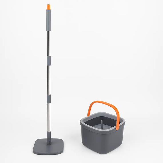 Комплект швабра з відром для миття підлоги Mop with bucket K10 , з віджиманням / Складна швабра | Зображення 2