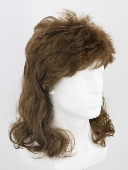 Коричневый ретро парик mullet LeMarnia в стиле 70-х 80-х для мужчин, женщин, термостойкий 30 см, для Хэллоуина | Зображення 1
