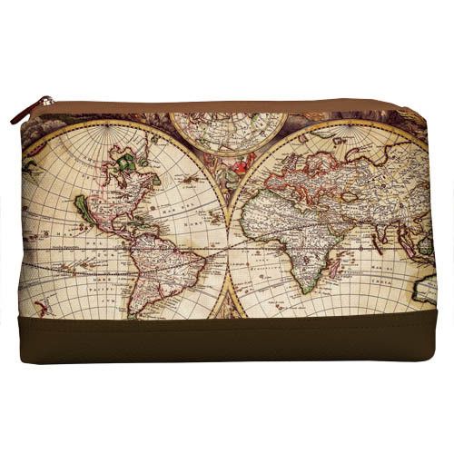 Косметичка дорожня жіноча Lovely Глобус 26x15x8 см