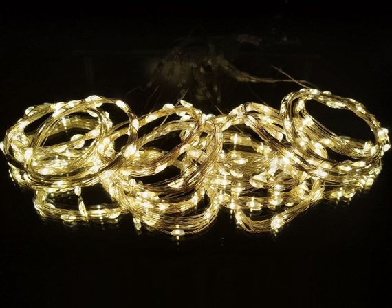 Гирлянда штора 3x2 метра, 200LED, "светодиодные капли" от USB, теплый белый цвет, 8 режимов + пульт | Зображення 3