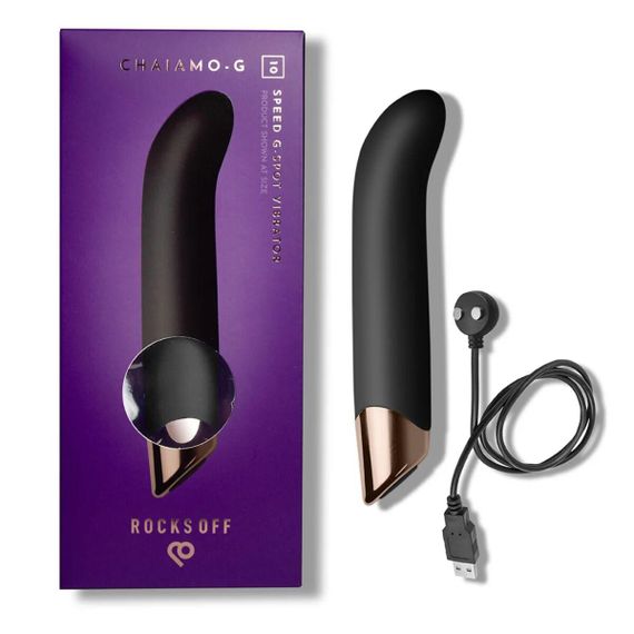 Вибратор для точки G Rocks Off Chaiamo G Black, 10 режимов Sex Aura | Зображення 3