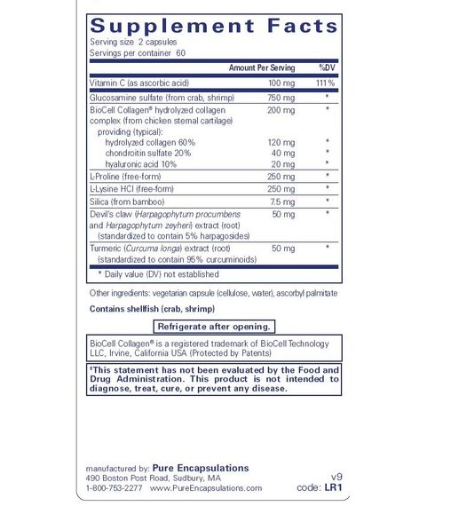 Препарат для суставов и связок Pure Encapsulations Ligament Restore 120 Caps | Зображення 1