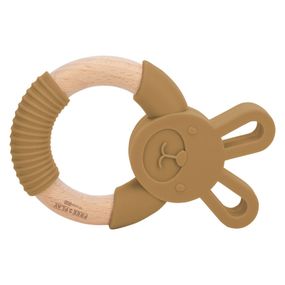 Прорезыватель FreeON силіконовий зайчик, охра (49492)