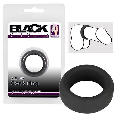 Эрекционное кольцо - Black Velvets Cock Ring, 2,6 см sexstyle
