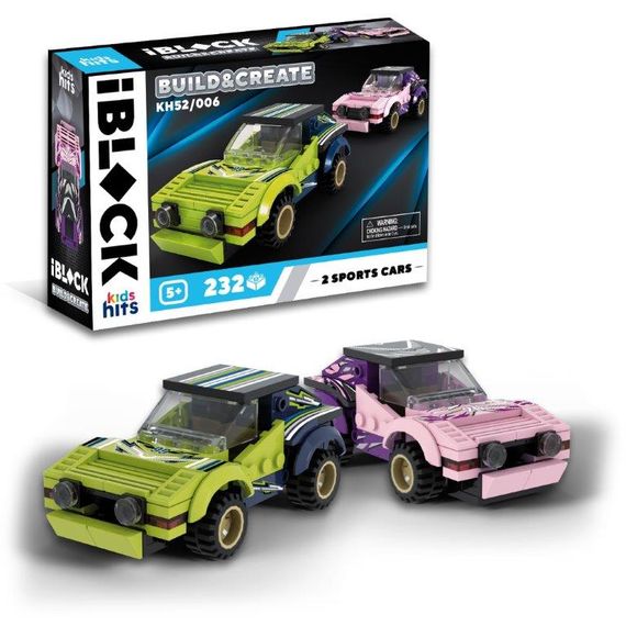 Конструктор KH52/006 Kids hits IBLOCK JUNIOR 2 МЕГАКАРА, 232 деталі, в коробці (6907057549121) | Зображення 1