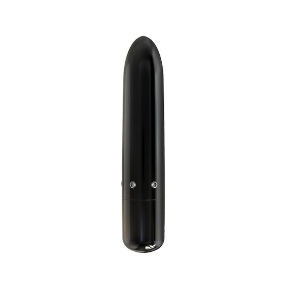 Віброкуля PowerBullet Pretty Point Rechargeable Bullet Black, потужний точковий вібратор з загостреним кінчиком на акумулятор | Зображення 1