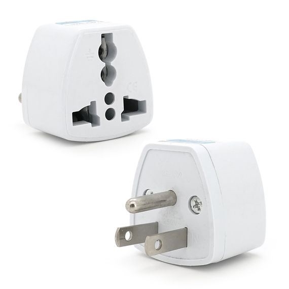Перехідник на євророзетку TEFAL US White, 3pin, 250V, 10A, в упаковці 20 штук, ціна за штуку, Q1000