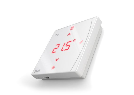 Терморегулятор Danfoss  Icon2 Featured RT, IR датчик, +5...35 °C, програмований, бездротовий, накладний, 3В, білий (088U2122) | Зображення 3