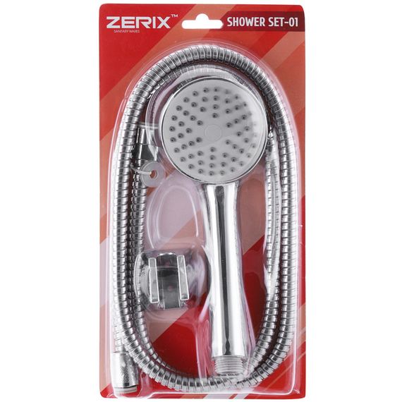 Душовий набір (шланг, лійка, кронштейн) Zerix Shower SET-01 (ZX3068) | Зображення 1