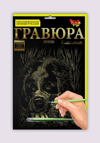 Гравюра Golden Metallic Гра4-02 Danko Toys Пес та кошеня Вид 11