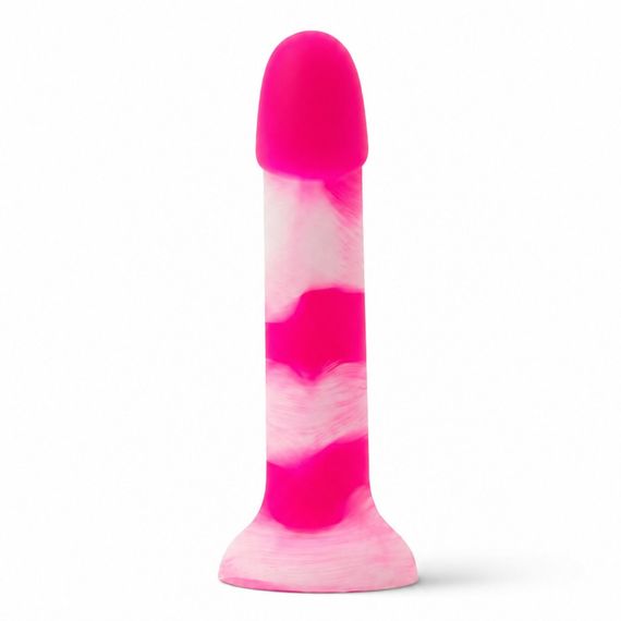 Фаллоимитатор силиконовый ALUME на присоске, с контрастным розовым градиентом Sex Aura | Зображення 1