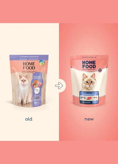 Сухий корм HOME FOOD Sensitive digestion для стерилізованих/кастрованих дорослих котів з чутливим травленням з ягнятиною та лососем, 400 г | Зображення 1