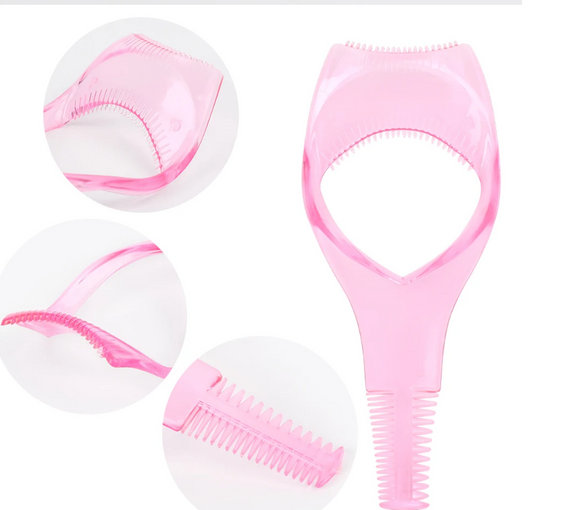 Трафарет для нанесения туши на ресницы (не пачкает кожу века) KK251 цвет розовый | Зображення 3