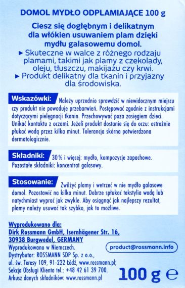 DOMOL Жовчне мило, засіб для виведення плям 100 г | Зображення 2