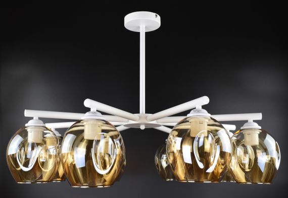 Люстра стельова на 8 лампочок 26484 Білий 50х80х80 см. | Зображення 1