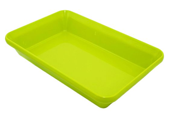 Блюдо для викладання продуктів з меламіну 30×19,5×5,5 см зелене
