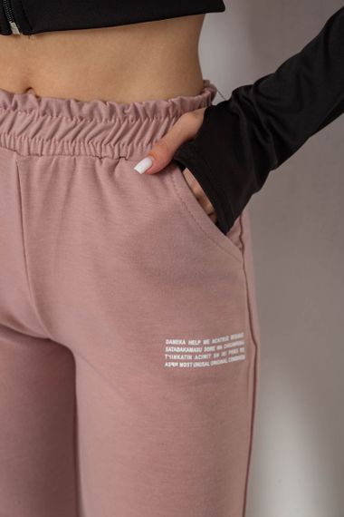 Спортивные штаны женские  -уценка, цвет пудровый, 238R5052-U-6 | Зображення 4