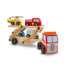 Игровой набор Melissa&amp;Doug Деревянный аварийный перевозчик-трейлер (MD14610)