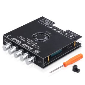 Усилитель УНЧ 2.1 160Вт+160W+220W TDA7498E bluetooth 5.0 цифровой D-класса 15-36V ZK-HT21 USB AUX
