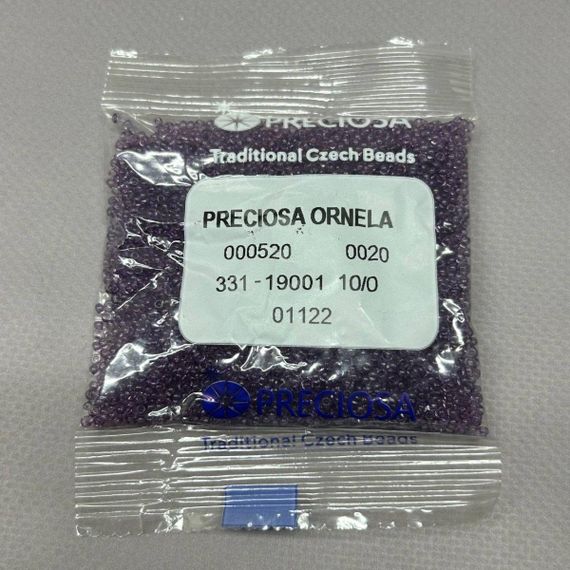 Бисер чешский Preciosa 10/0, цвет 01122 - 50 г | Зображення 1