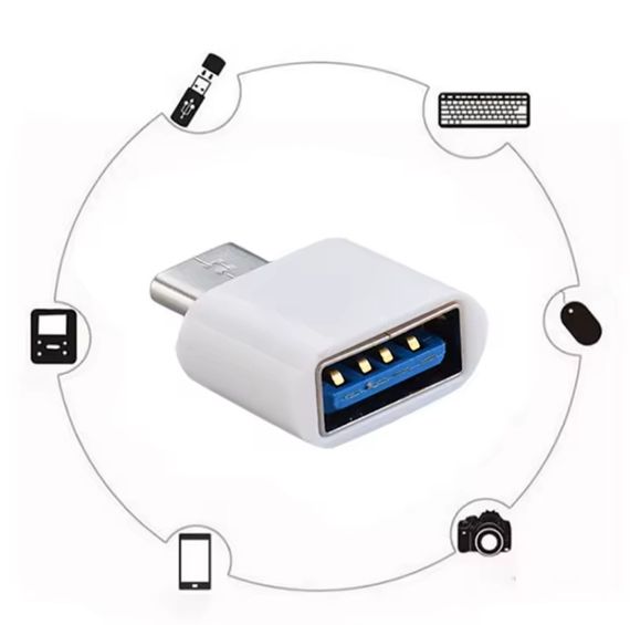 Універсальний адаптер Type-C до USB, для планшетів, ПК, телефонів. Білий | Зображення 1