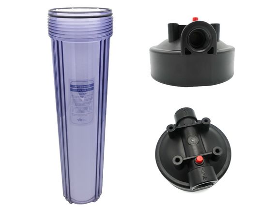 Колба BigBlue 20" Tiger Filtration прозора 04 (пластикові.різьби/макс12атм) + картридж 1/4 | Зображення 1