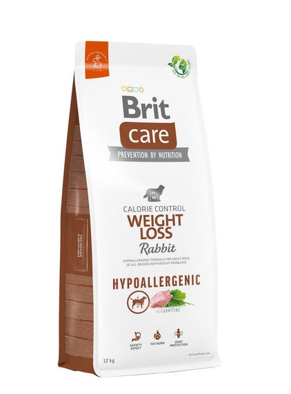 Корм Brit Care Weight Loss Rabbit гіпоалергенний сухий для дорослих собак всіх порід з надмірною вагою або схильних до її появи 12 кг