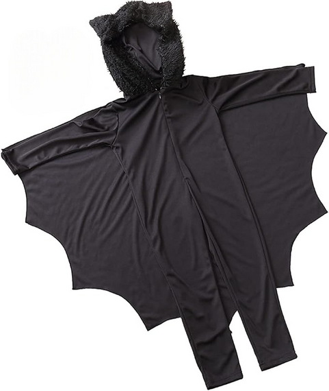 Детский костюм летучей мыши комбинезон с капюшоном крыльями перчатками на Хэловин утренник на 115-130см 6-9лет Без перчаток | Зображення 1