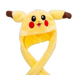 Светящиеся шапка-заяц с двигающимися ушами Желтая