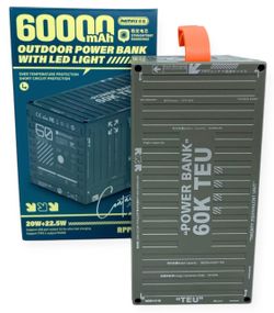 Power Bank 60000 mAh 22,5 W Remax RPP-609 реальна ємність, швидка зарядка, зовнішній акумулятор павербанк