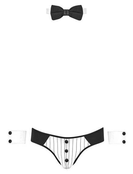 Чоловічий костюм Sven Joy Men's Jock Briefs із трьох предметів, чорно-білий, розмір S | Зображення 4
