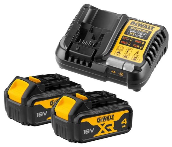 Зарядний пристрій DeWalt + 2 акумулятори DCB1104M2